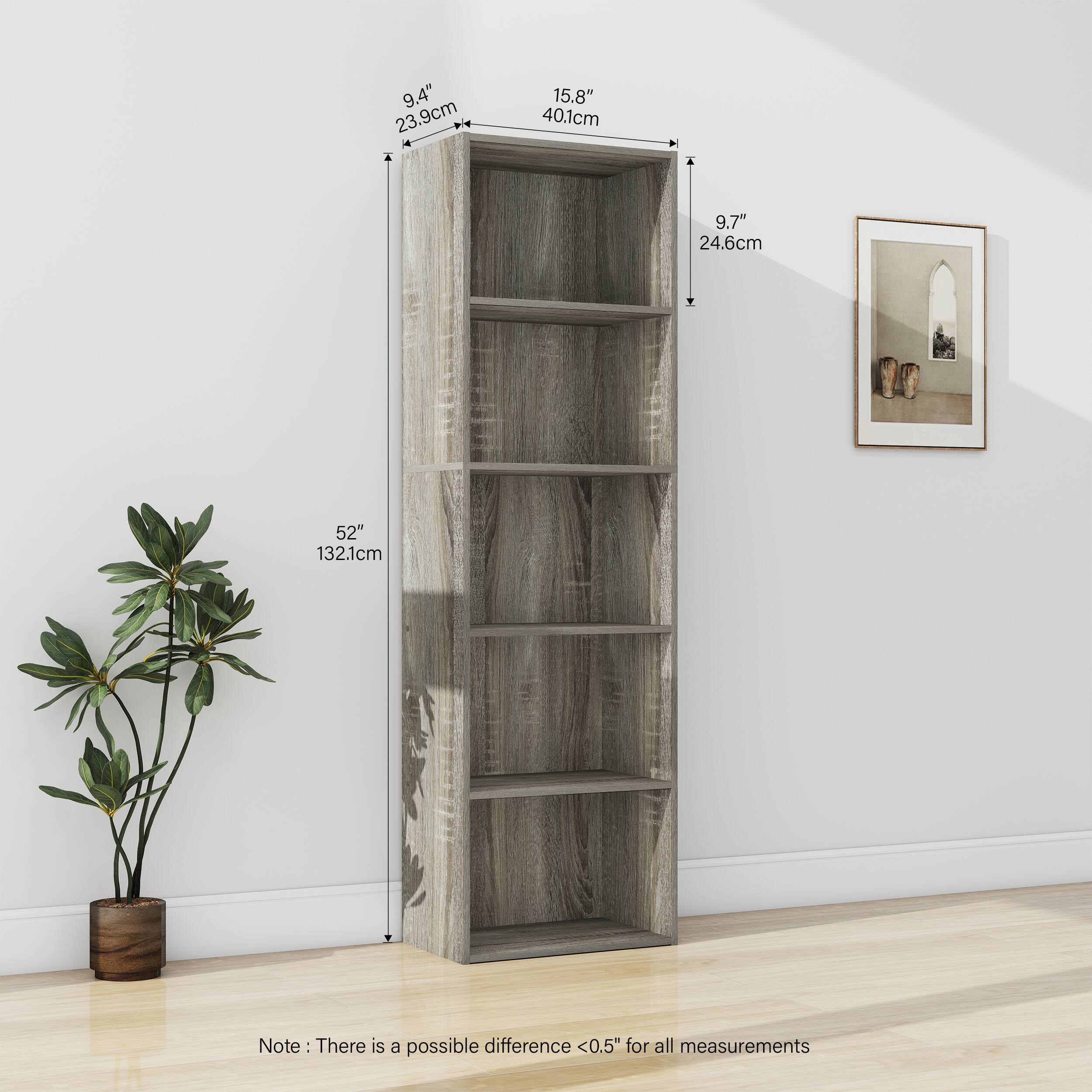 9.4" 23.9cm  
15.8" 40.1cm  
9.7" 24.6cm  
52" 132.1cm  

Note: There is a possible difference <0.5" for all measurements