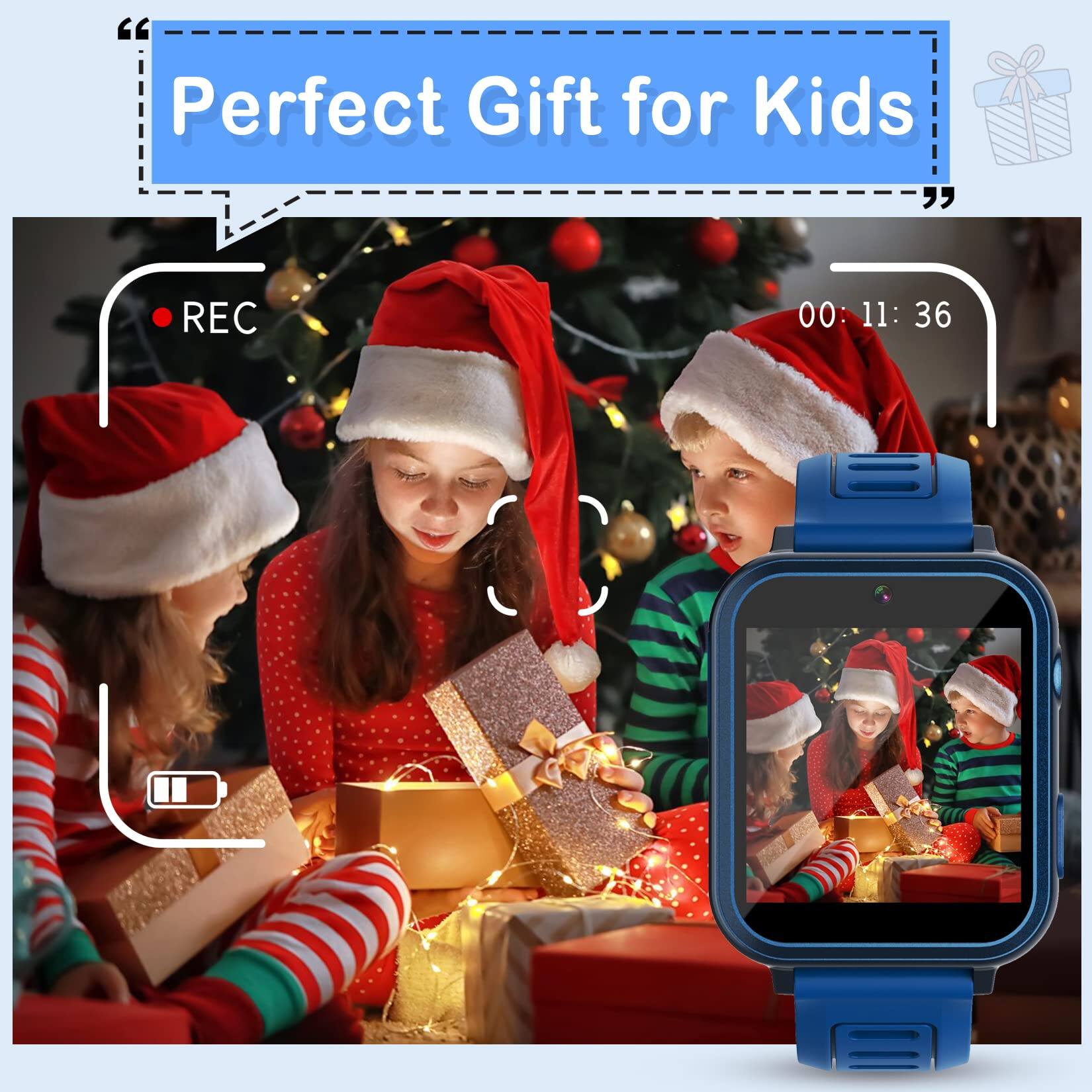 Alt View 3. GlowWise - Kids Smart Watch with 39 Games, Camera, Music Player, Touchscreen, Alarm Clock & Video/Audio Recorder for. - Blue.