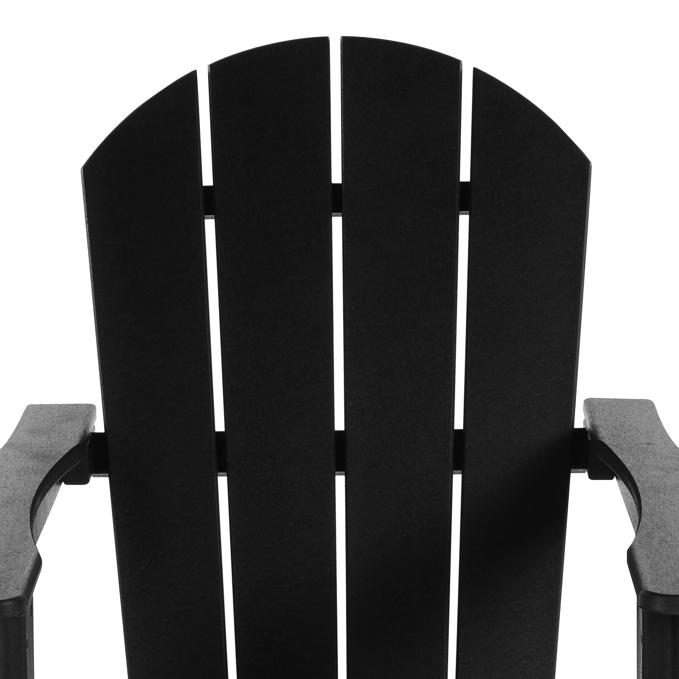 Alt View 5. WestinTrends - WestinTrends Malibu Outdoor / Patio Poly Adirondack rocking chair - Black.