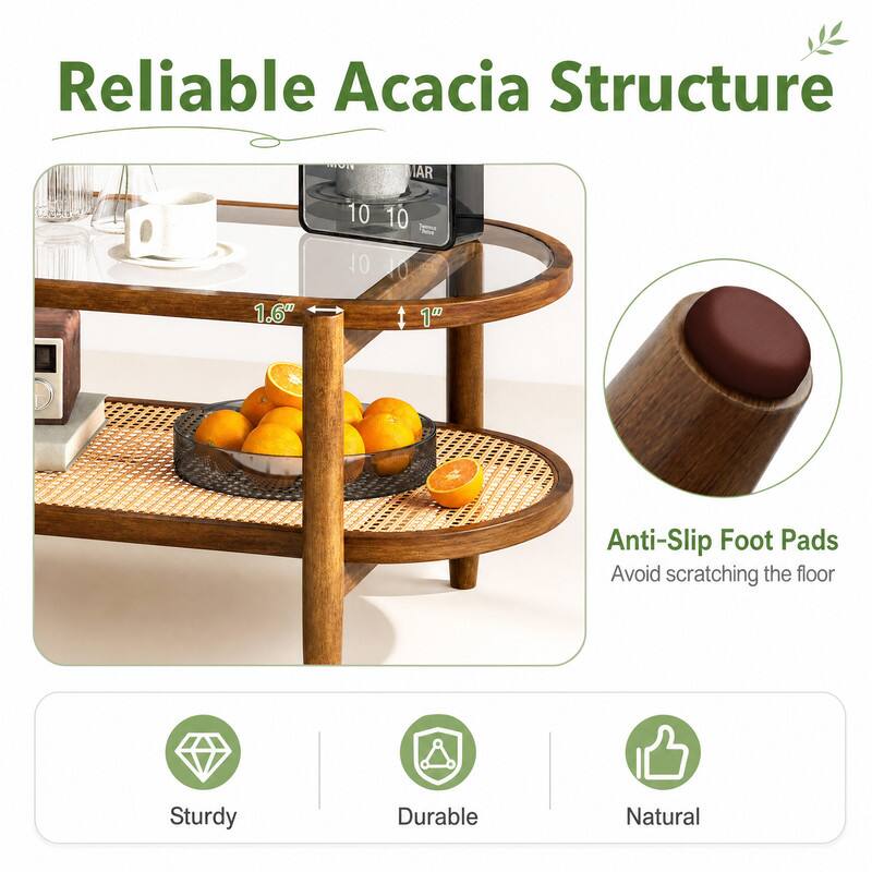 Reliable Acacia Structure

AR 10 10 10 10

1.6"
1"

Anti-Slip Foot Pads Avoid scratching the floor

Sturdy
Durable
Natural