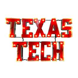 Imperial - Texas Tech Red Raiders Logo Lighted Recycled Metal Sign - Multicolor