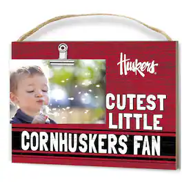 Jardine - Nebraska Huskers 8'' x 10'' Cutest Little Team Logo Clip Photo Frame - Red