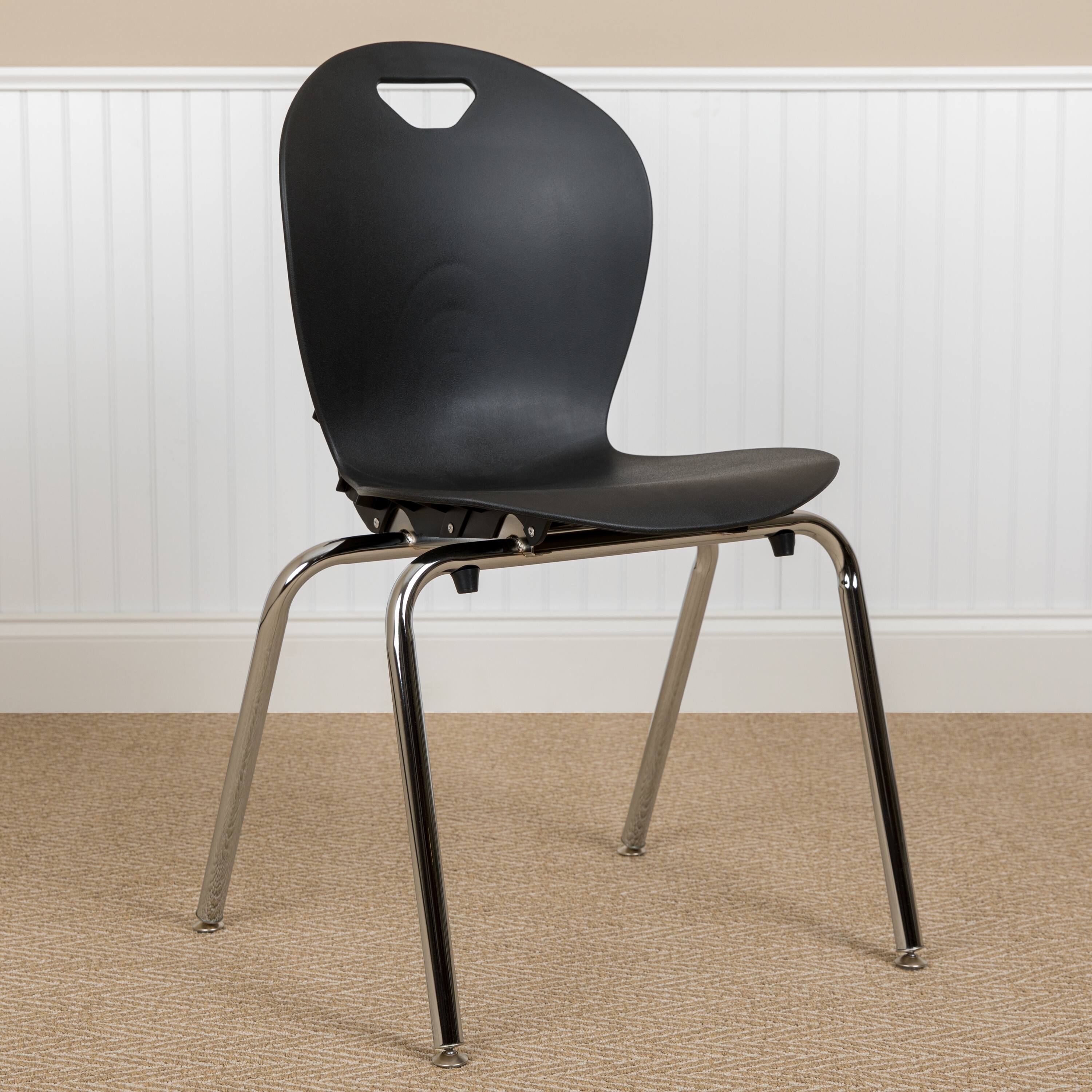 Flash Furniture - Mickey Advantage Titan Student Stack School Chair - 18-inch - Black