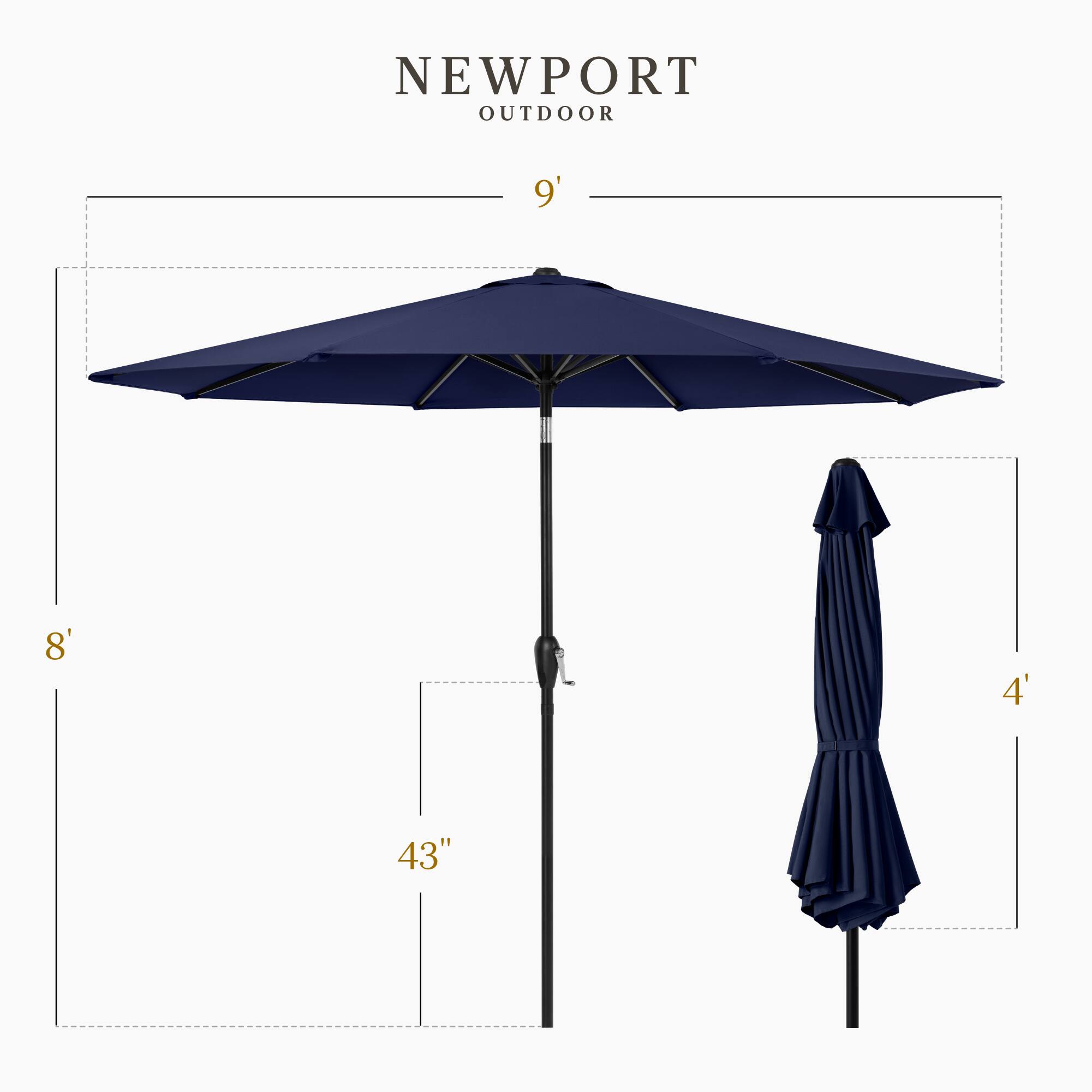NEWPORT OUTDOOR  
9' 8' 4' 43"