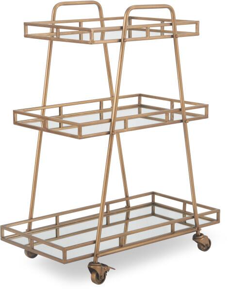 Alt View 1. Adore Decor - Adore Decor Addison Bar Cart, Antique Gold - Antique Gold.