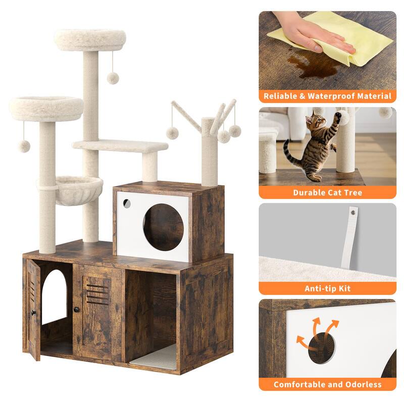 - Reliable & Waterproof Material
- Durable Cat Tree
- Anti-tip Kit
- Comfortable and Odorless