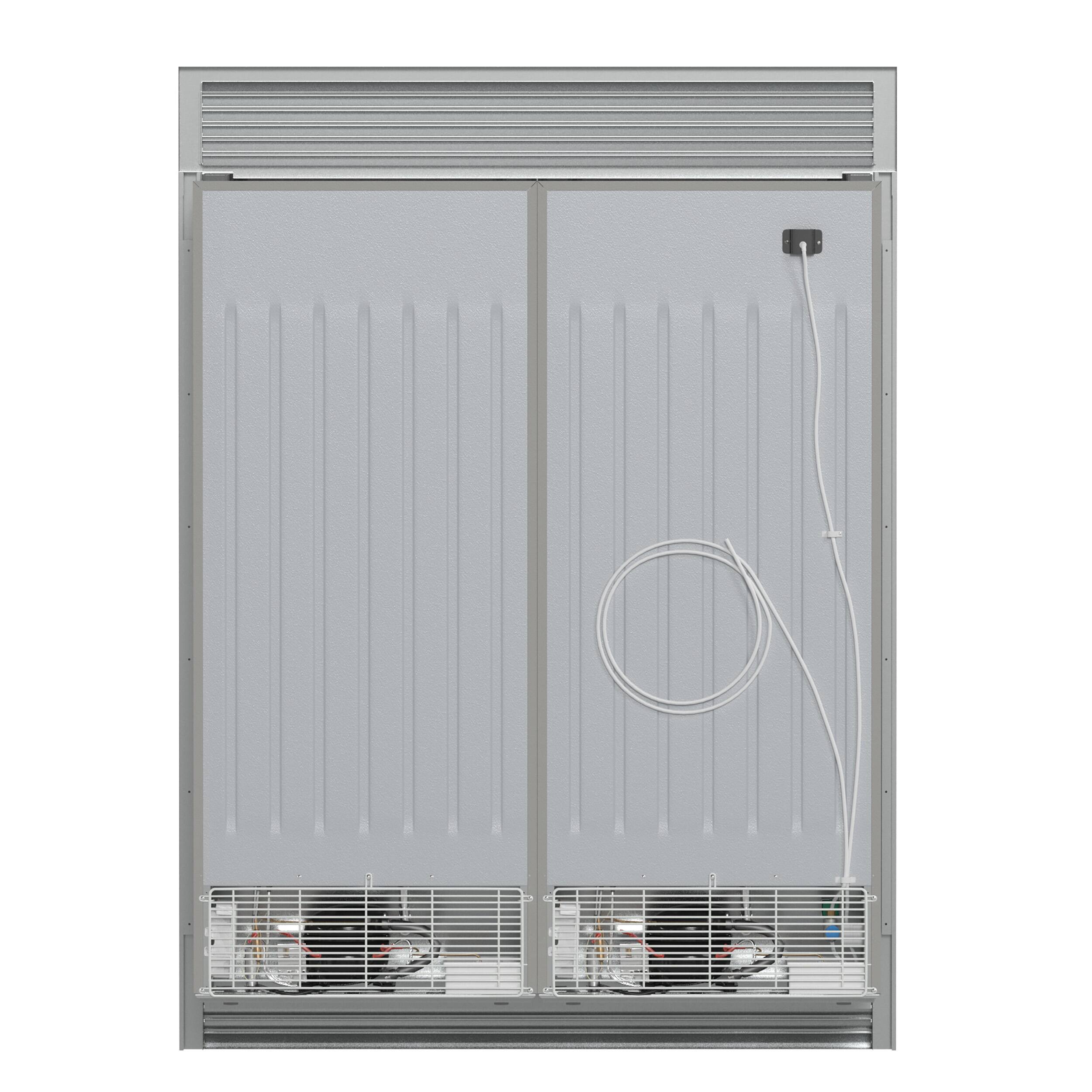 Back. Forno Appliances - Fortezza 28 Cu. Ft. Side-by-Side Convertible Refrigerator/Freezer with Trim Grill - Stainless steel.