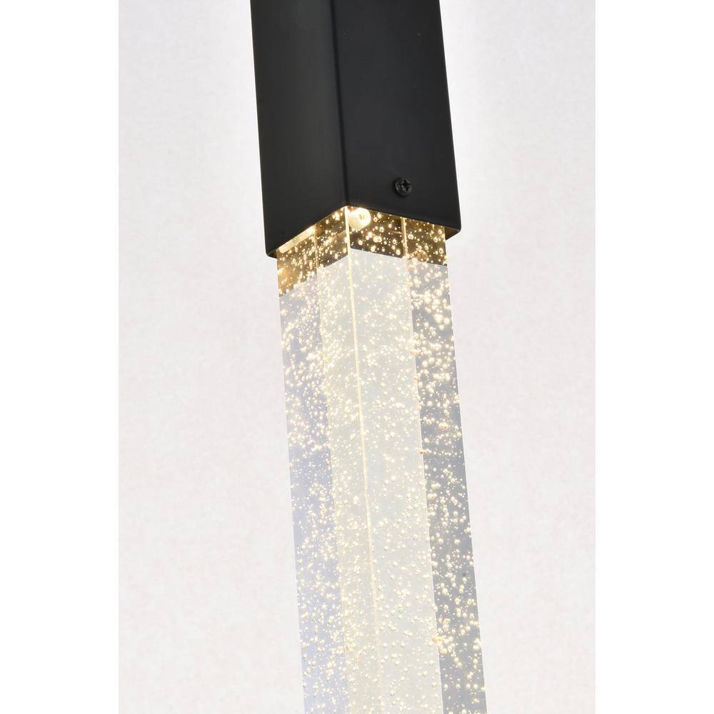 Alt View 3. Elegant Lighting - Weston 5 lights pendant in black - Black.