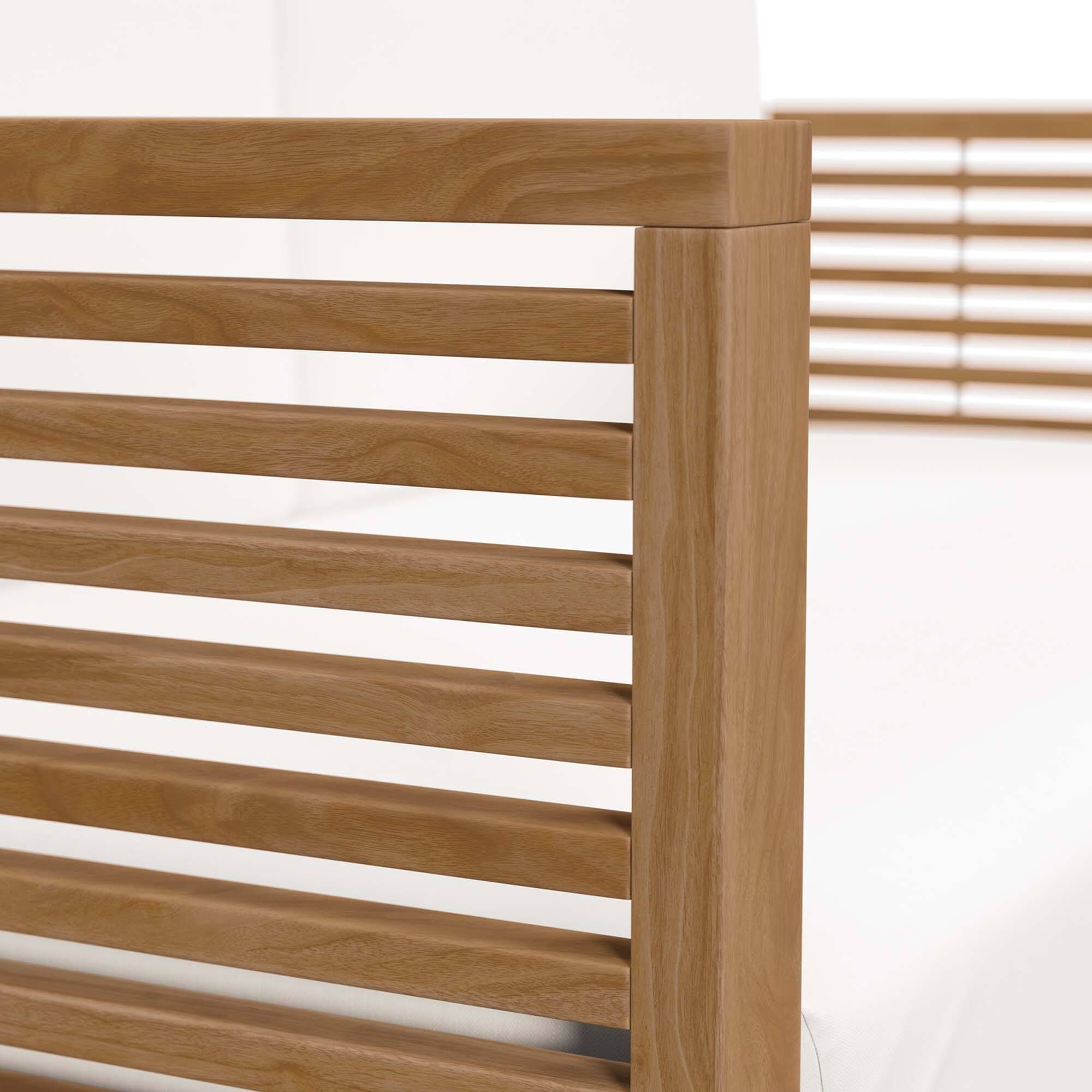 Alt View 4. Modway - Carlsbad Teak Wood Outdoor Patio Loveseat by Modway - Natural White.