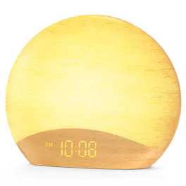 Dazzed Corner - Sunrise Alarm Clock Sound Machine, Wake Up Light - Wooden