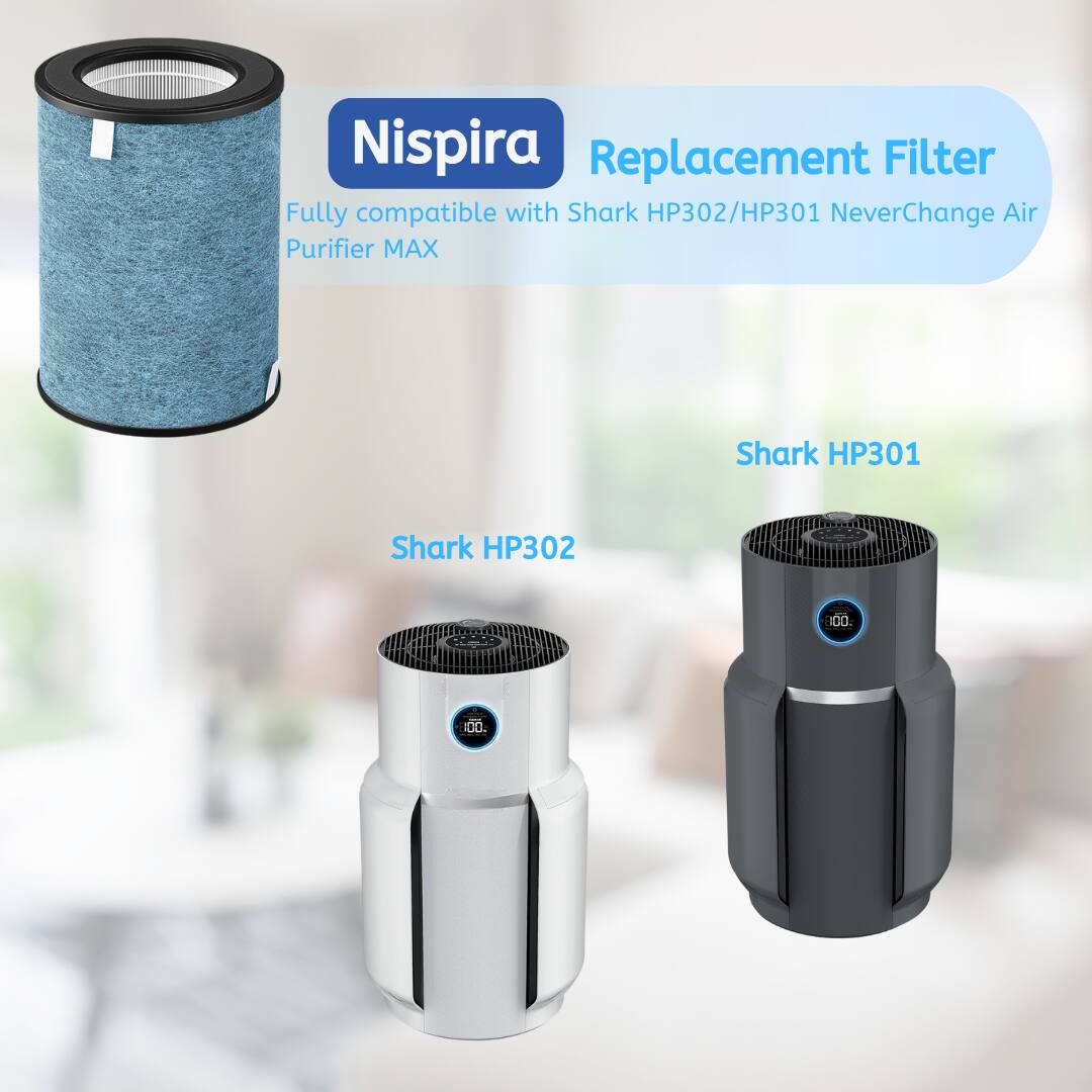 Nispira Replacement Filter  
Fully compatible with Shark HP302/HP301 NeverChange Air Purifier MAX  
Shark HP301  
Shark HP302