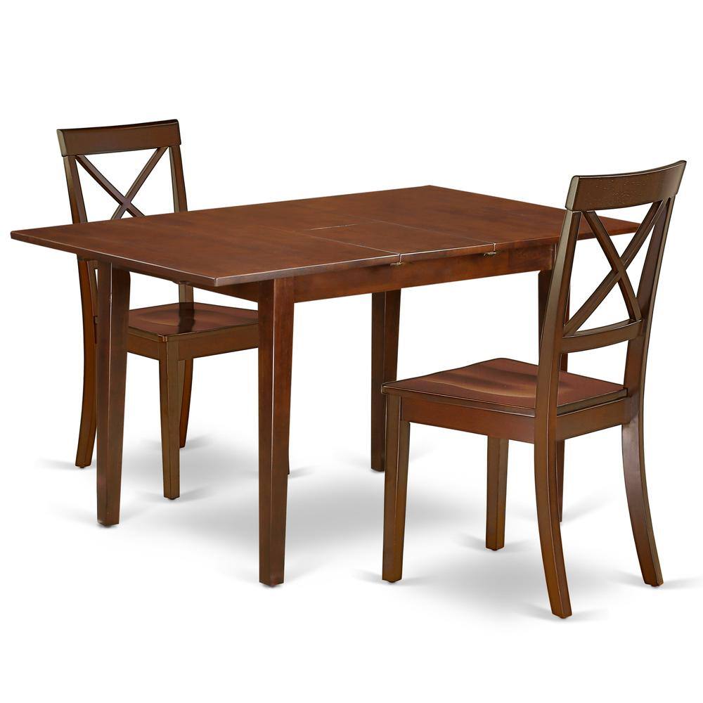Back. East West Furniture - Dining Room Set Mahogany - Brown.