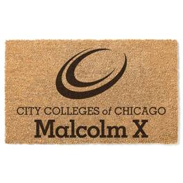 Jardine - Malcolm X College Hawks 18" x 30" Team Logo Doormat - Brown