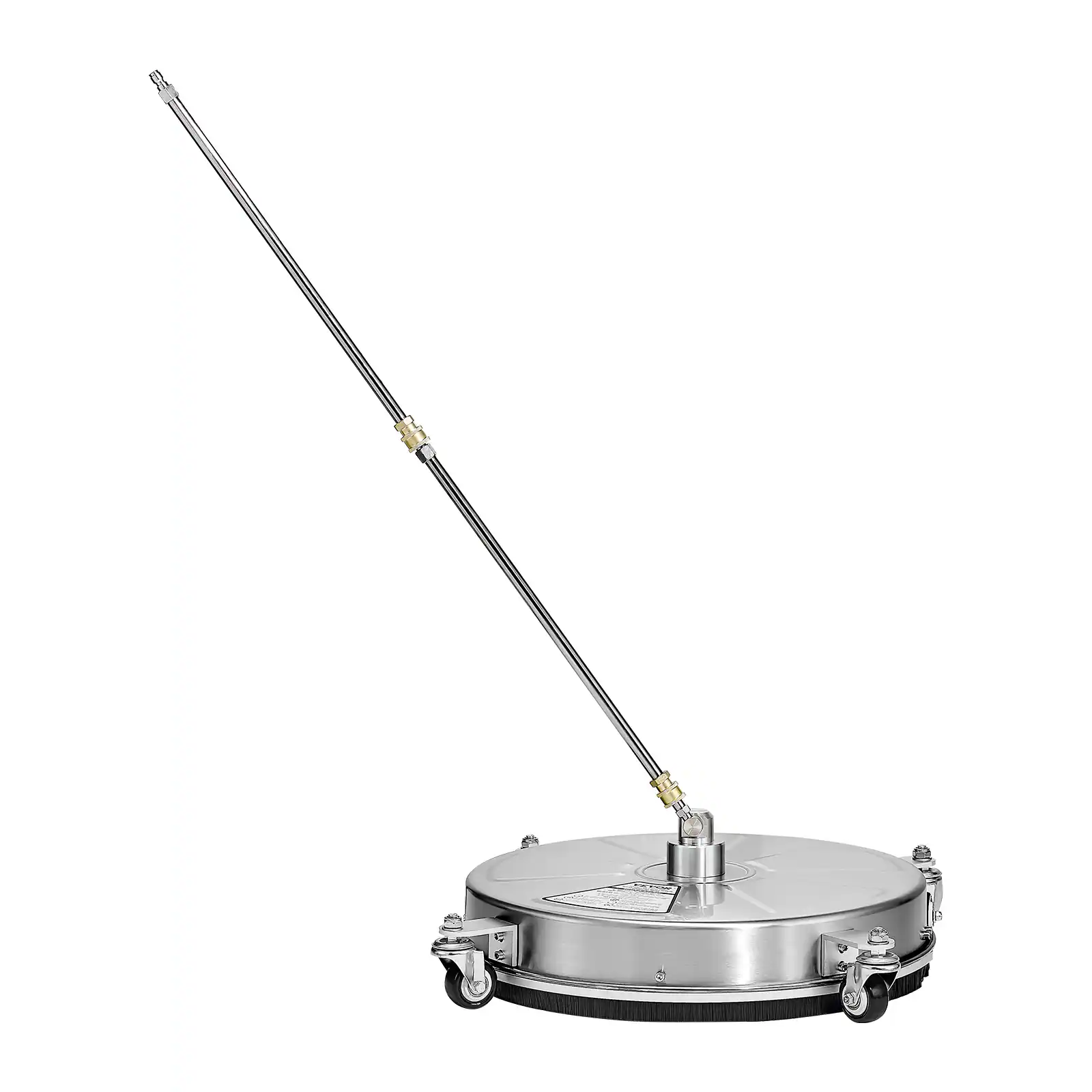 Alt View 5. VEVOR - 18" Pressure Washer Surface Cleaner, Stainless Steel Pressure Washer Attachments with 4 Wheels, 4000 Max PSI - Silver.