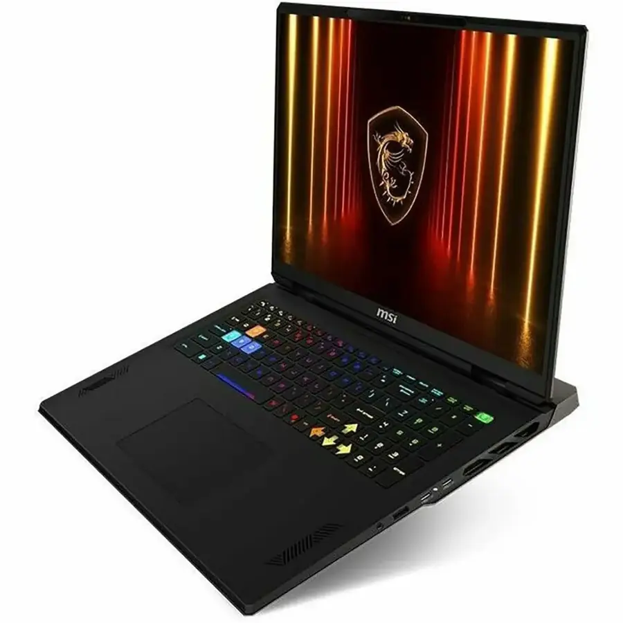 Alt View 18. MSI - 18" Gaming Laptop 2560 x 1600 (QHD+) - AMD Ryzen 9 9955HX with 64GB Memory - GeForce RTX 5080 - 2 TB SSD - Cosmo Gray, Gray.