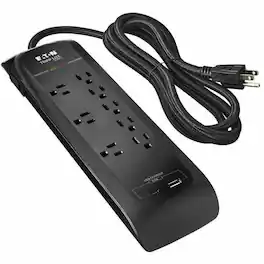 Tripp Lite - series Protect It! TLP88DBUC 8-Outlets Surge Suppressor/Protector - Household Electronic, Computer, Printer - Black