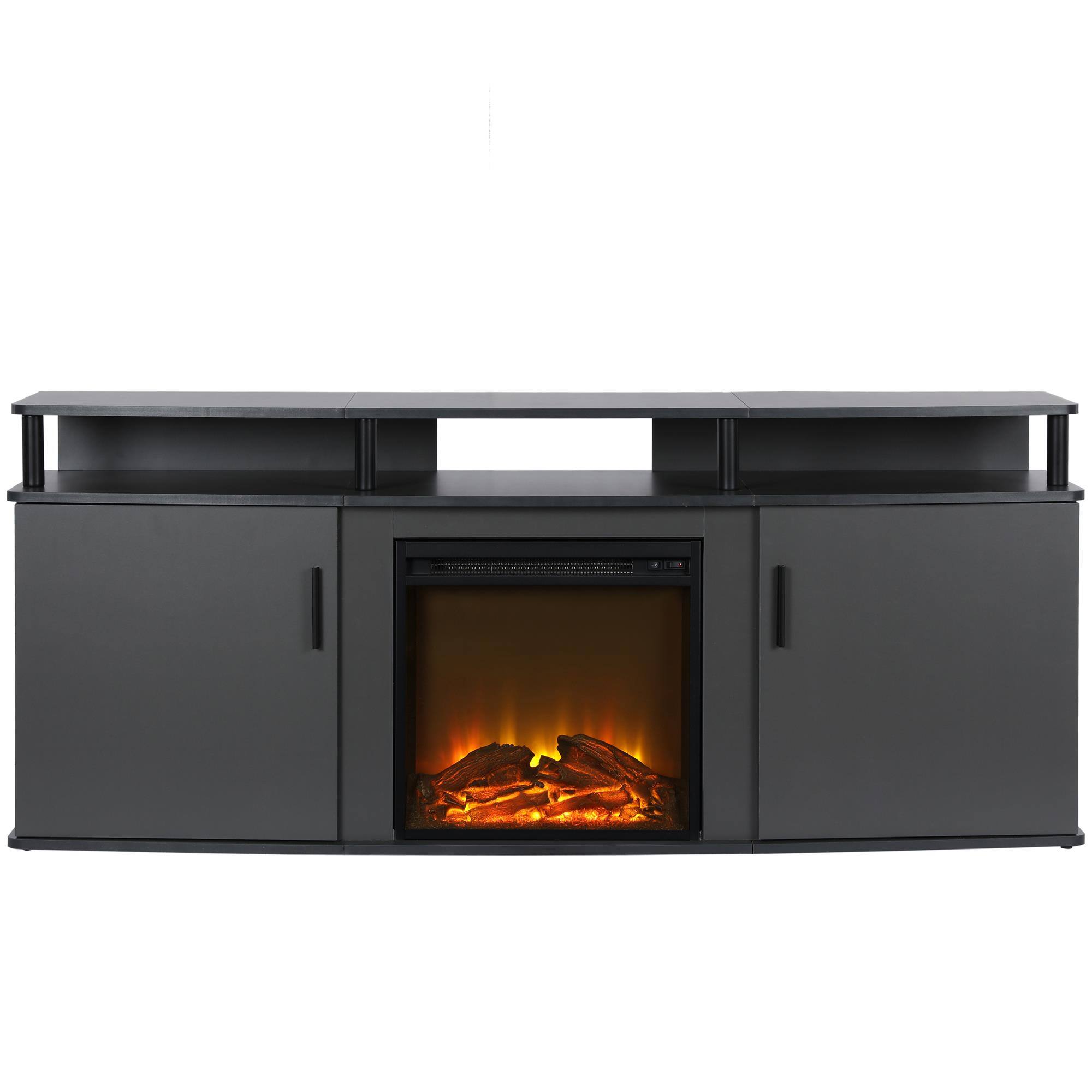 Front. Ameriwood Home - Carson Electric Fireplace TV Console - Gray.