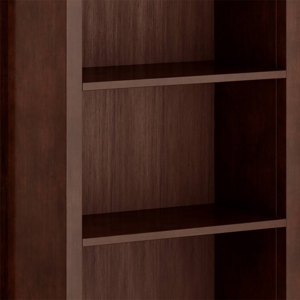 Alt View 13. Simpli Home - Artisan 5 Shelf Bookcase - Russet Brown.
