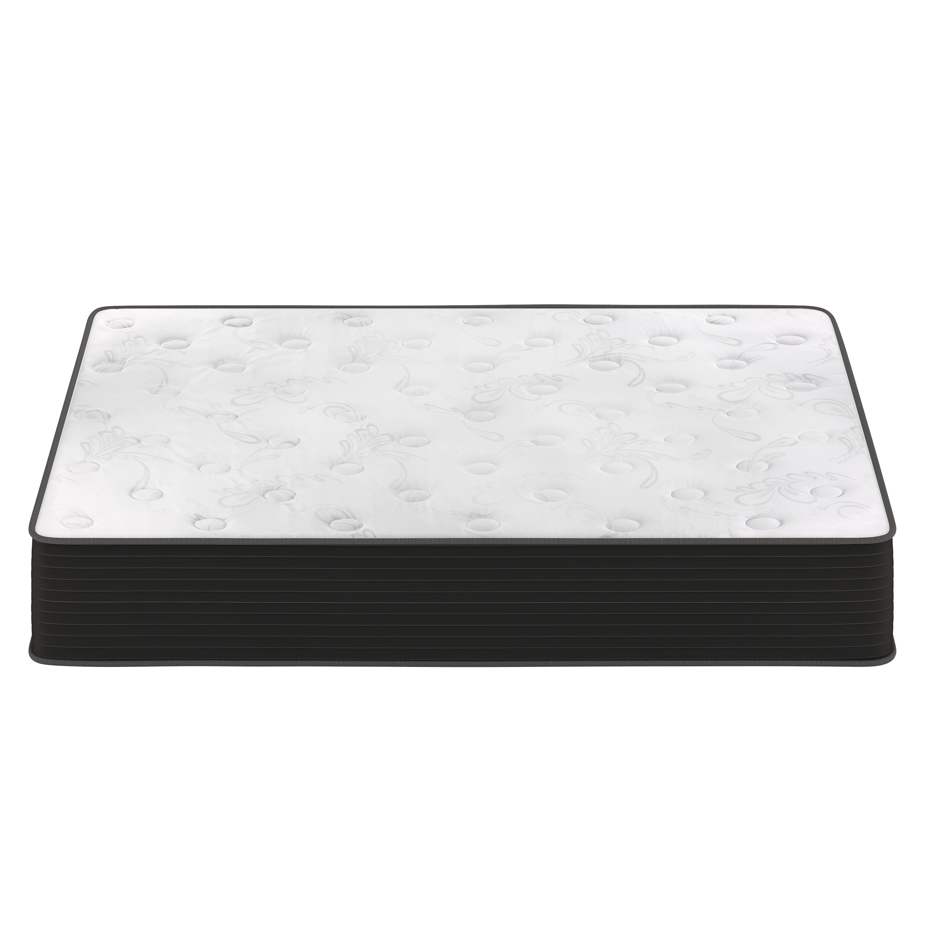 Alt View 10. Emma + Oliver - 12" Hybrid Pocket Spring with Cooling Foam Layer Mattress in a Box - White/Black.