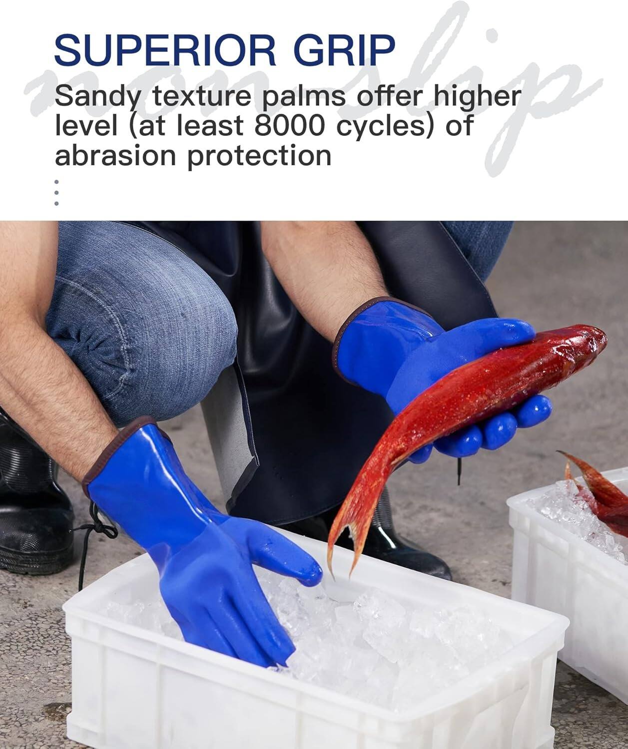 SUPERIOR GRIP  
Sandy texture palms offer higher abrasion protection level (at least 8000 cycles)