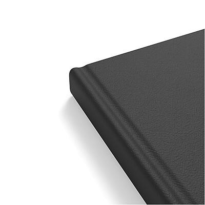 Alt View 1. TRU RED - Medium Hard Cover Ruled Journal, 5 1/2" x 8" - Black.