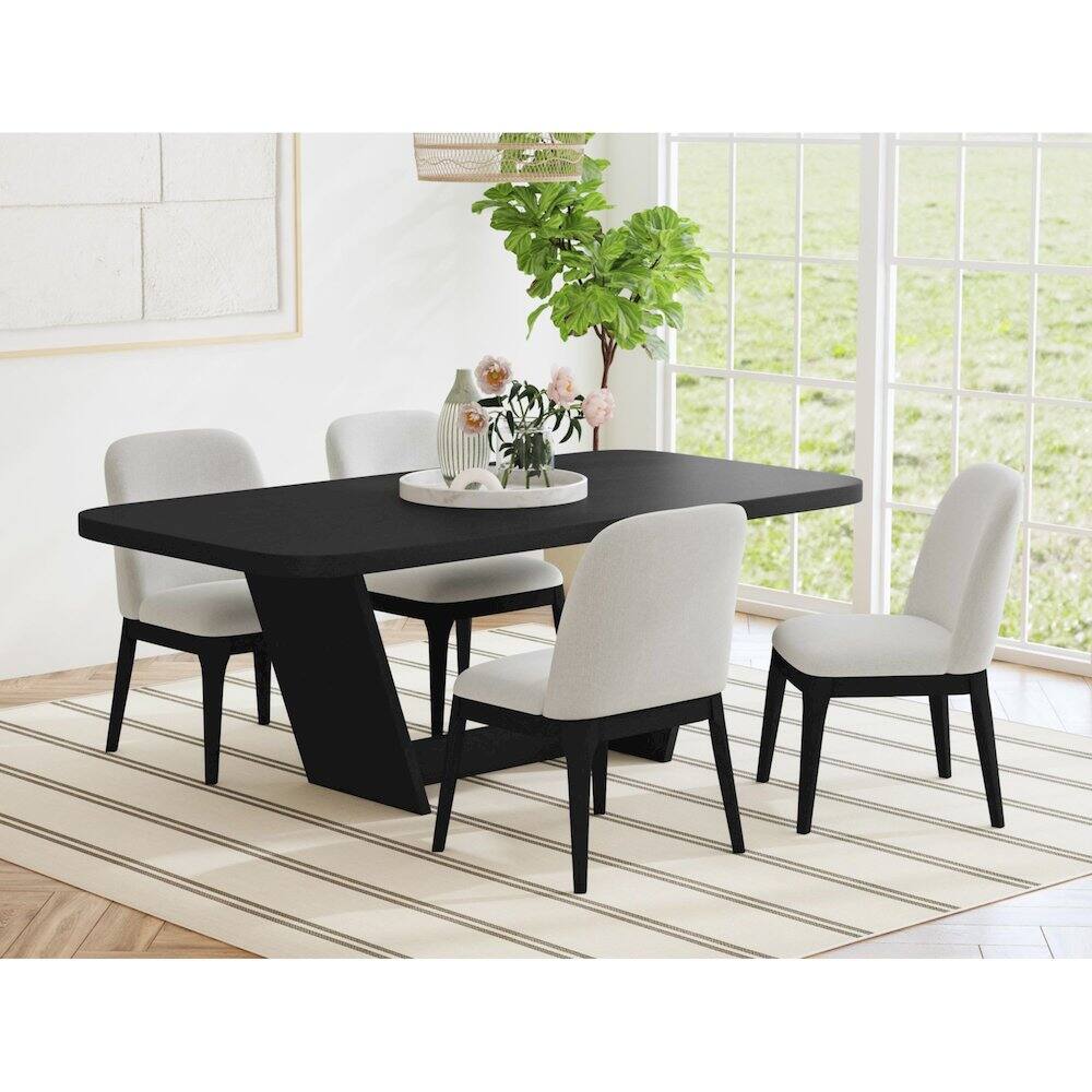 Back. Picket House Furnishings - Camelot Dining Side Chair in Black - Black.