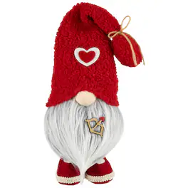 Northlight - Valentine's Day Gnome Figurine with Bow and Arrow - 19.5" - Red