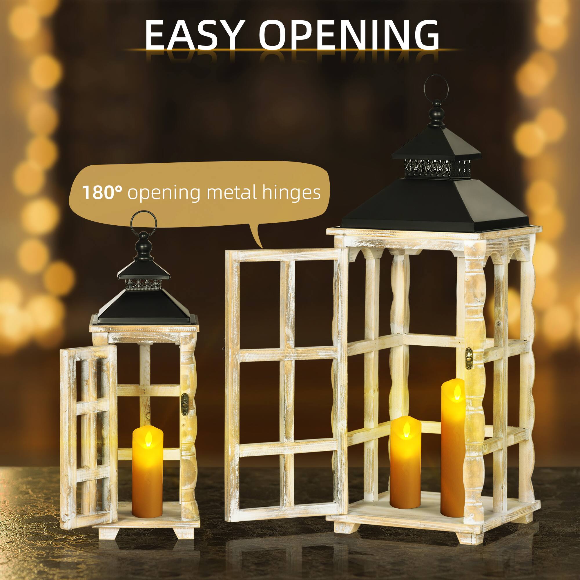 EASY OPENING 180° opening metal hinges