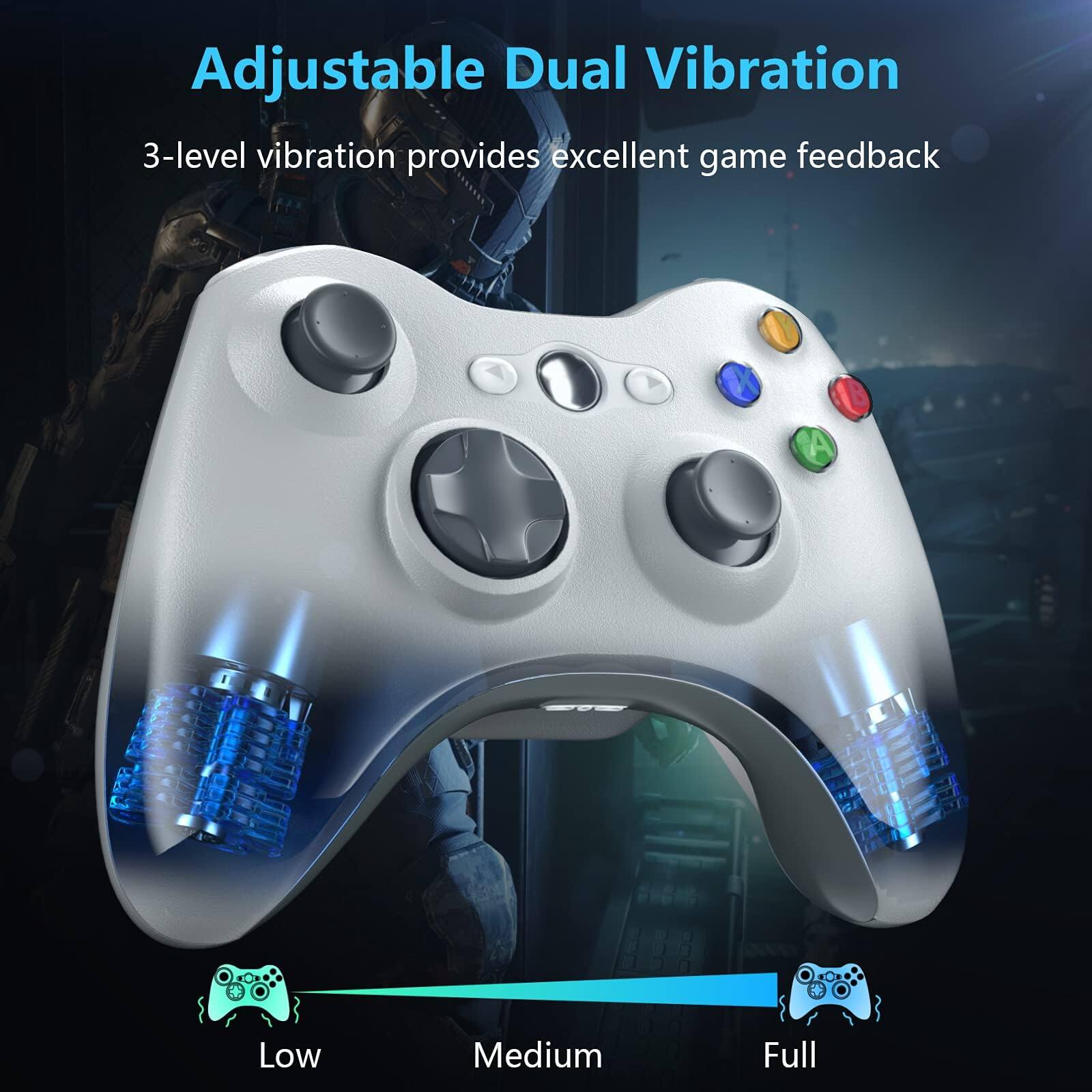 Adjustable Dual Vibration  
3-level vibration provides excellent game feedback  

Low Medium Full