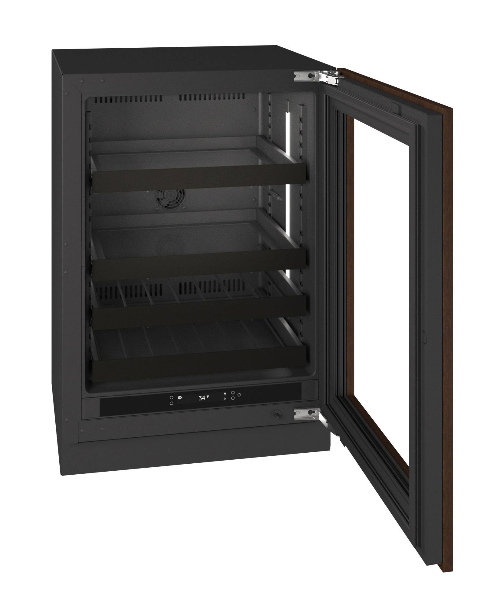 Alt View 4. U-Line - U-Line 24"W. 5.1 Cu.Ft. Built-In Beverage Center - Panel Ready Frame/Glass - Integrated Frame.