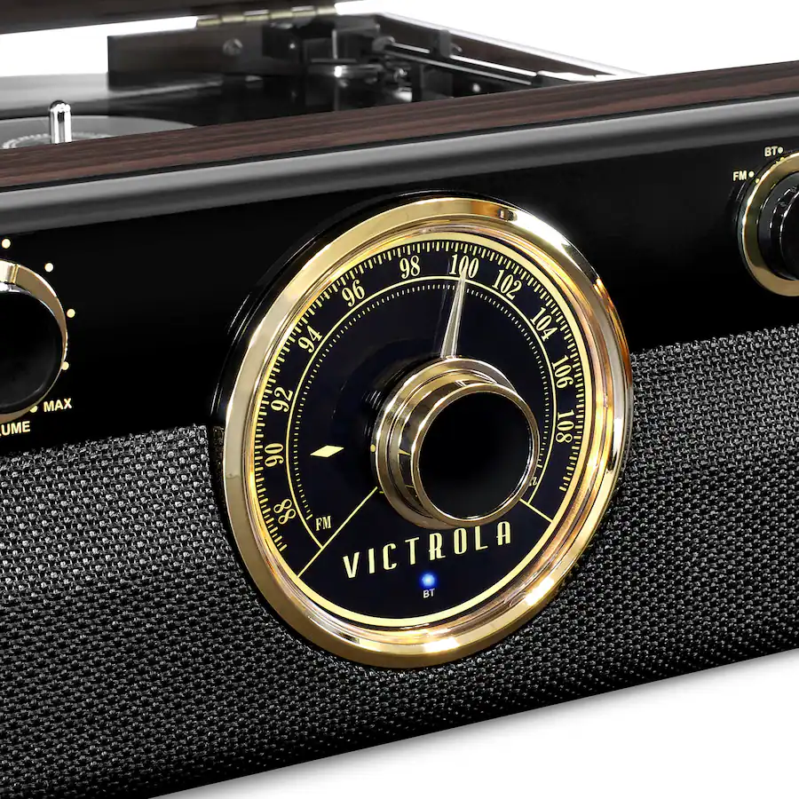 Victrola Wood Metropolitan Mid Century Modern Bluetooth Record Player ...