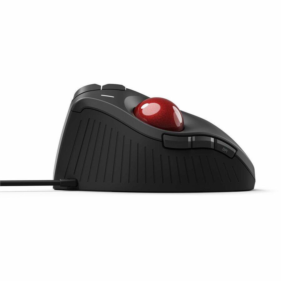 Alt View 1. Kensington - Kensington Pro Fit Ergo TB675 Vertical Wired Trackball - Ergonomic Thumb-Operated Trackball - PC, Mac - Optical - Cable - Black.