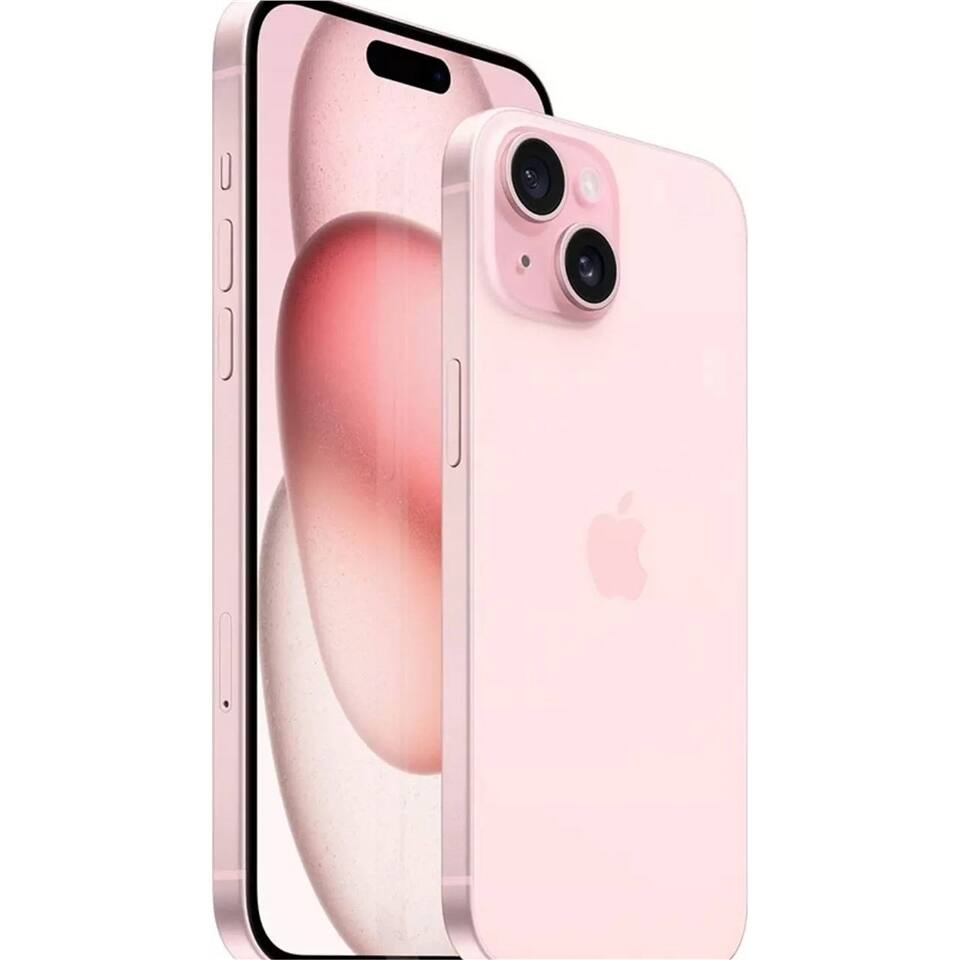 Back. Apple - iPhone 15 128GB 6.1" 5G Fully Unlocked,  - Pink.