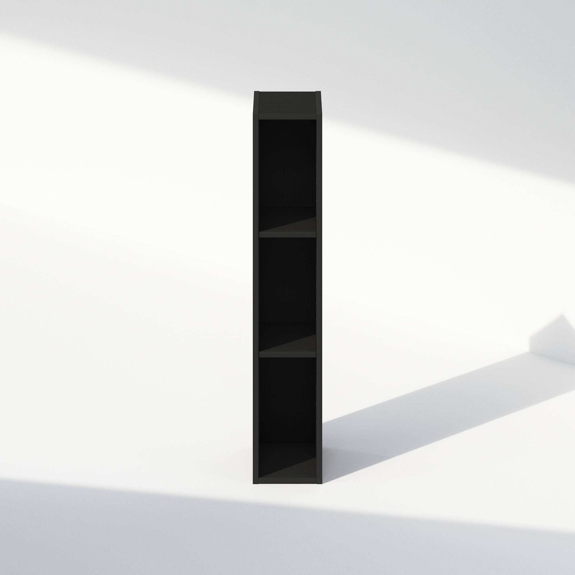 Alt View 2. Furinno - Reed 3-Tier Multipurpose Clothing & Closet Storage Organizer Shelf, 6-Inch Width - Blackwood.