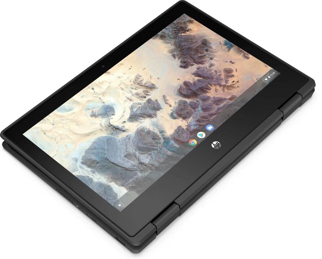 Alt View 1. HP - Chromebook x360 11 G4 Education Edition 11.6" Intel Celeron N5100 1.1 GHz 8GB RAM 64GB eMMC with PEN ChromeOS - Black.