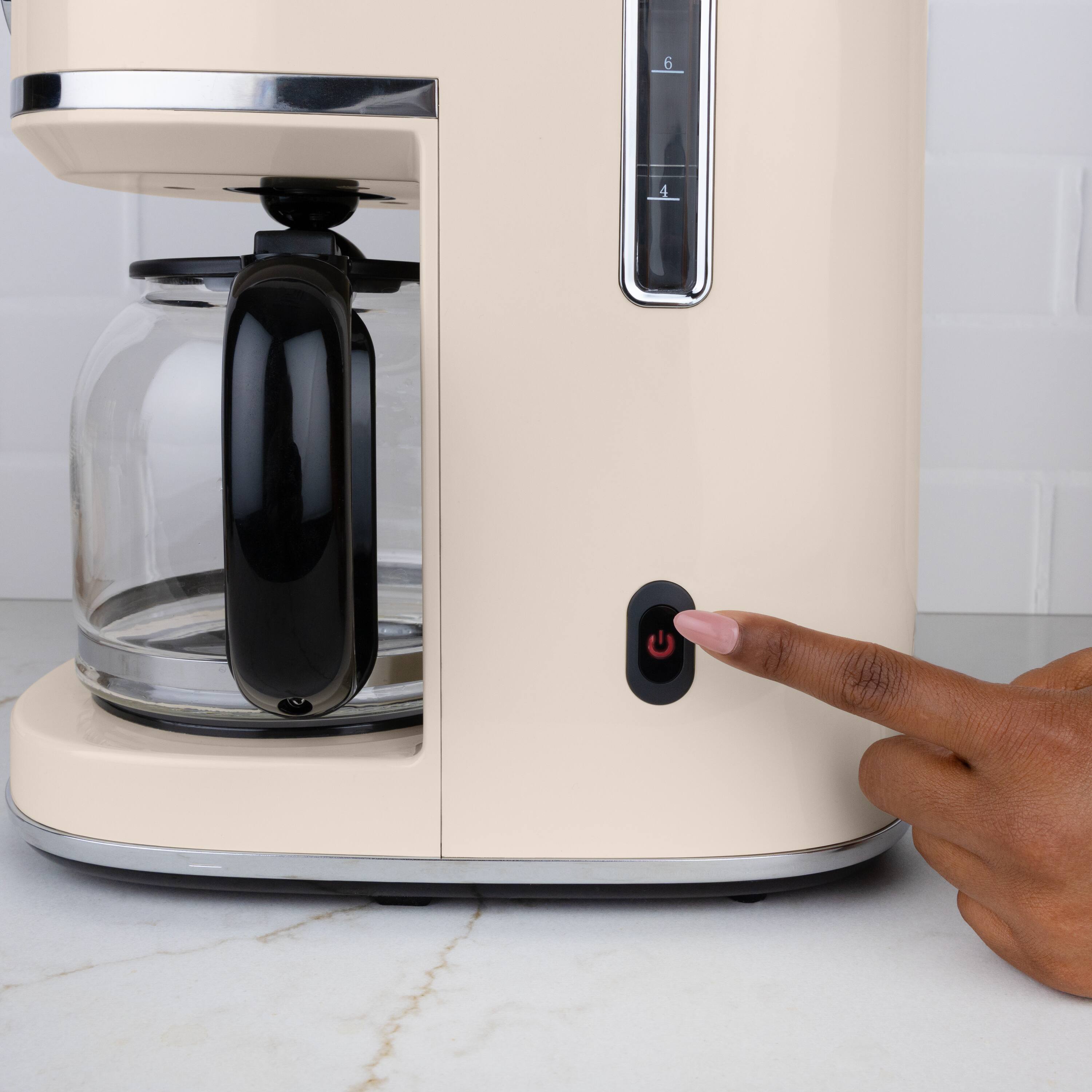 Alt View 3. Nostalgia - Classic Retro 10 Cup Coffee Maker - Oatmeal.