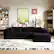 Alt View 1. FUFU & GAGA - Modular Corduroy L-Shaped Sectional Sofa with Chaise, High-Density Rebound Sponge Cushions Tool-Free Assembly - Black.