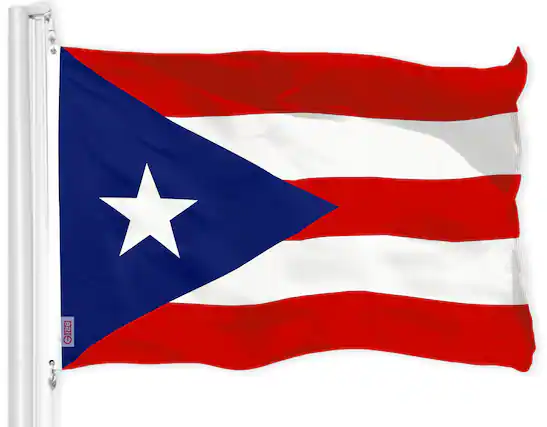 Front. G128 - Puerto Rico Flag 150D Printed Polyester 3 x 5 ft - Assorted Colors.