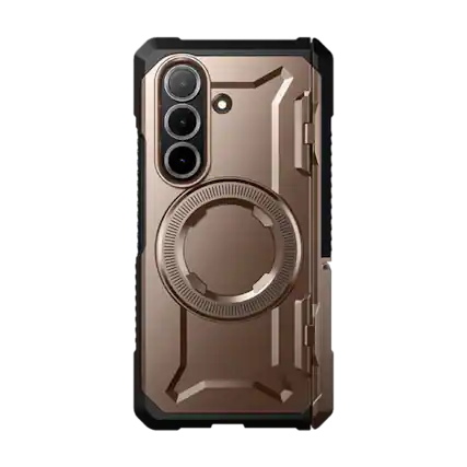 Front. SUPCASE - Galaxy Z Fold7 UB Grip MagSafe Case - Gold - Gold.