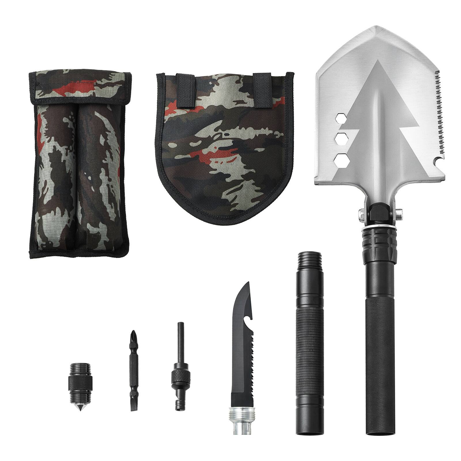 Alt View 4. LOVMOR - 8 In 1 Folding Survival Shovel Portable Camping Multitool.