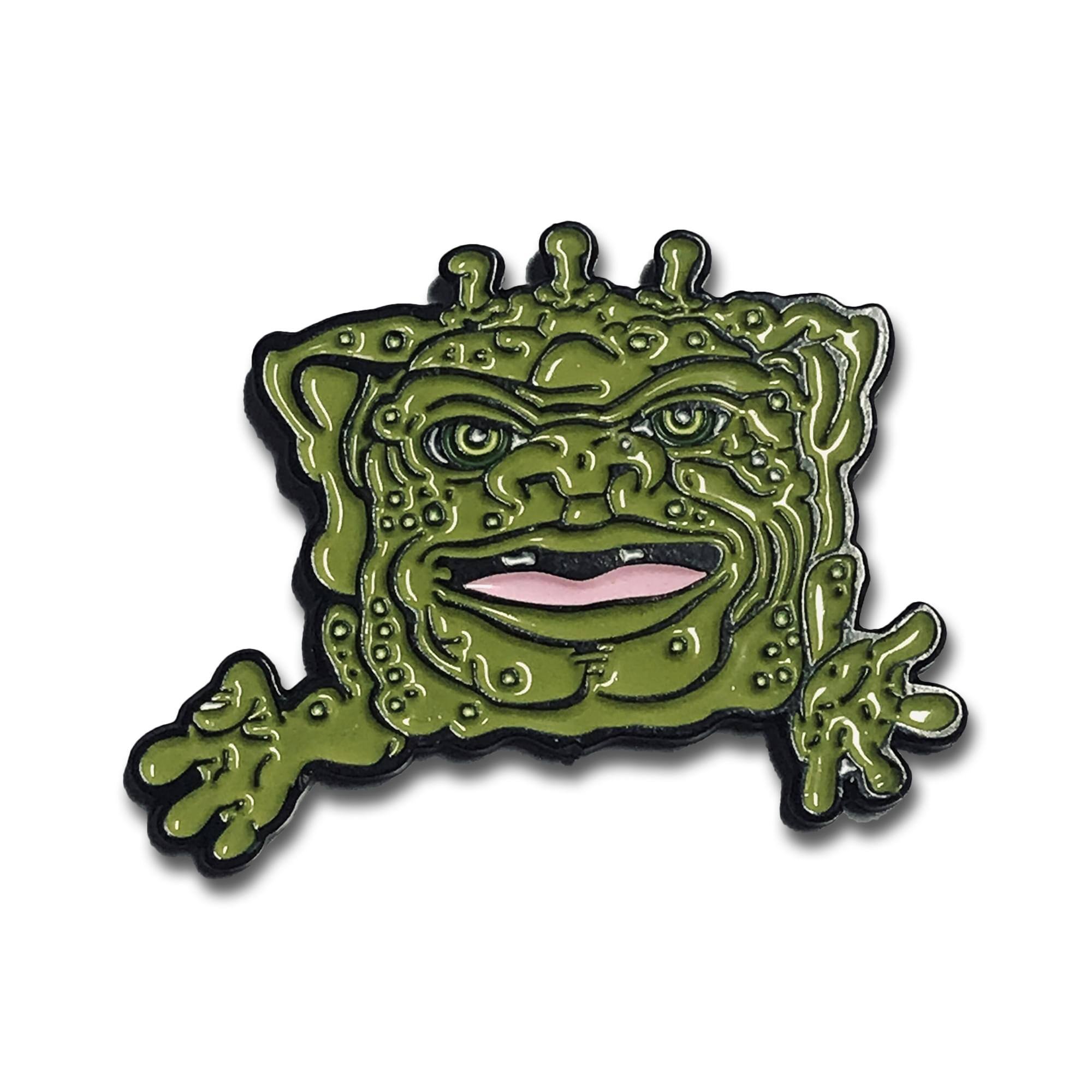 Front. TriAction Toys - Boglins King Dwork Enamel Collector Pin - Green.