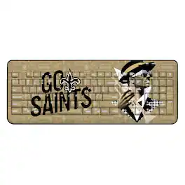 Keyscaper - New Orleans Saints 2024 Illustrated Limited Edition Wireless Keyboard - Black