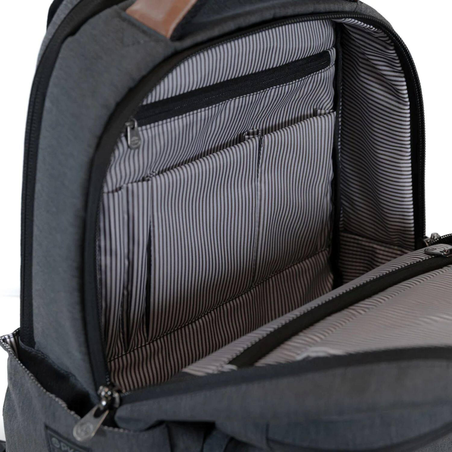 Alt View 4. PKG - Aurora II High Volume Backpack - Black Gray.