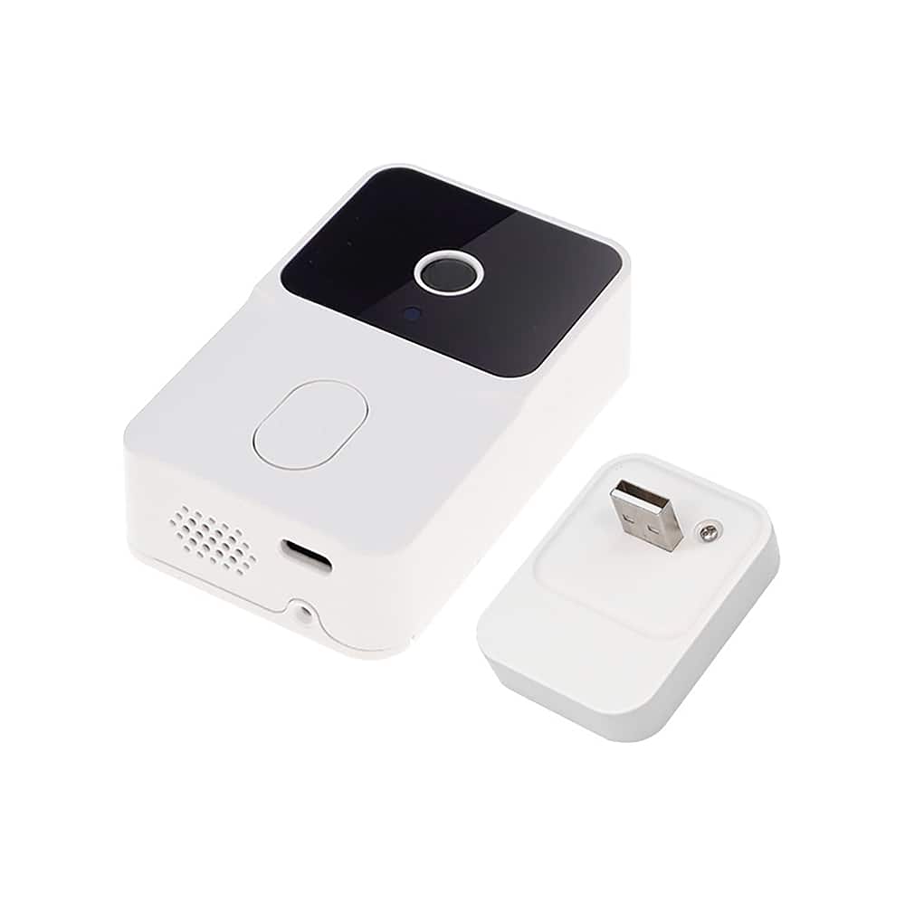Cluzine - Low Power WiFi Video Doorbell Wireless Smart Doorbell HD Kement Button Wake-Up Black