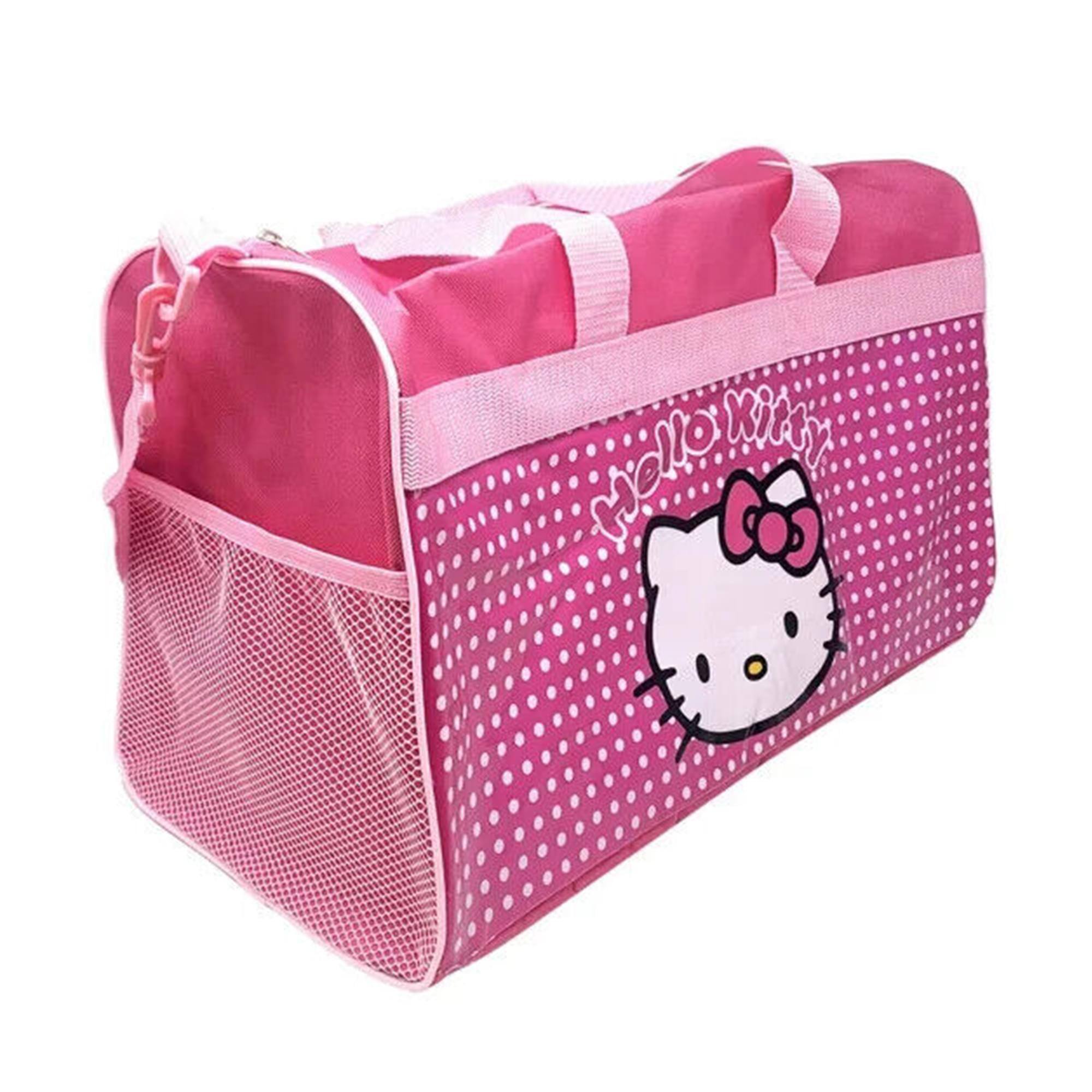 Alt View 10. Hello Kitty - Hello Kitty Pink Polka Dot Kids Duffle Bag for Travel or Sports - Pink.