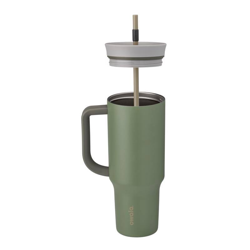 Alt View 2. Owala - 40 oz BPA Free Insulated Straw Tumbler - Green House.