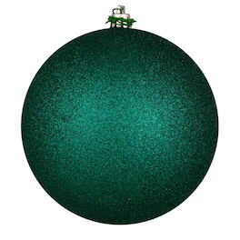 Vickerman - 12" Glitter Ball Drilled - Dark Teal