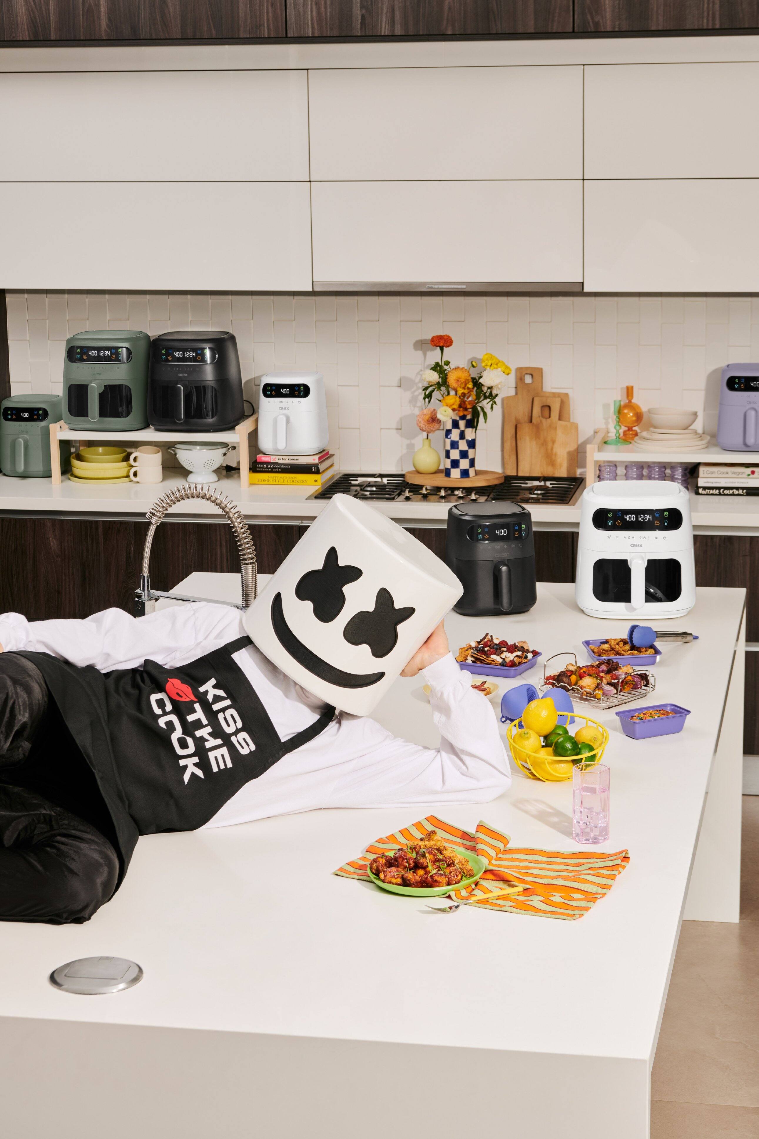 Alt View 17. CRUX - 8-qt. Digital Air Fryer Kit with TurboCrisp - Black.