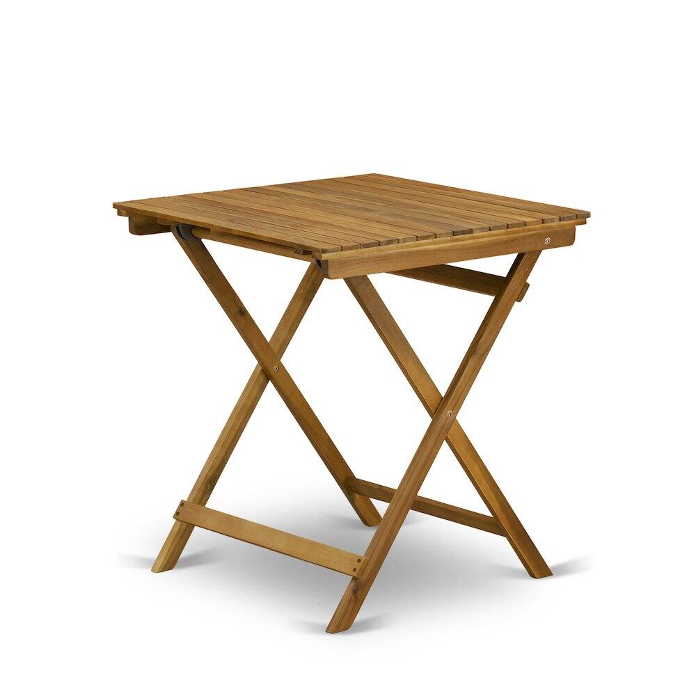 Back. East West Furniture - 3 Piece Outdoor Bistro Set - Brown.