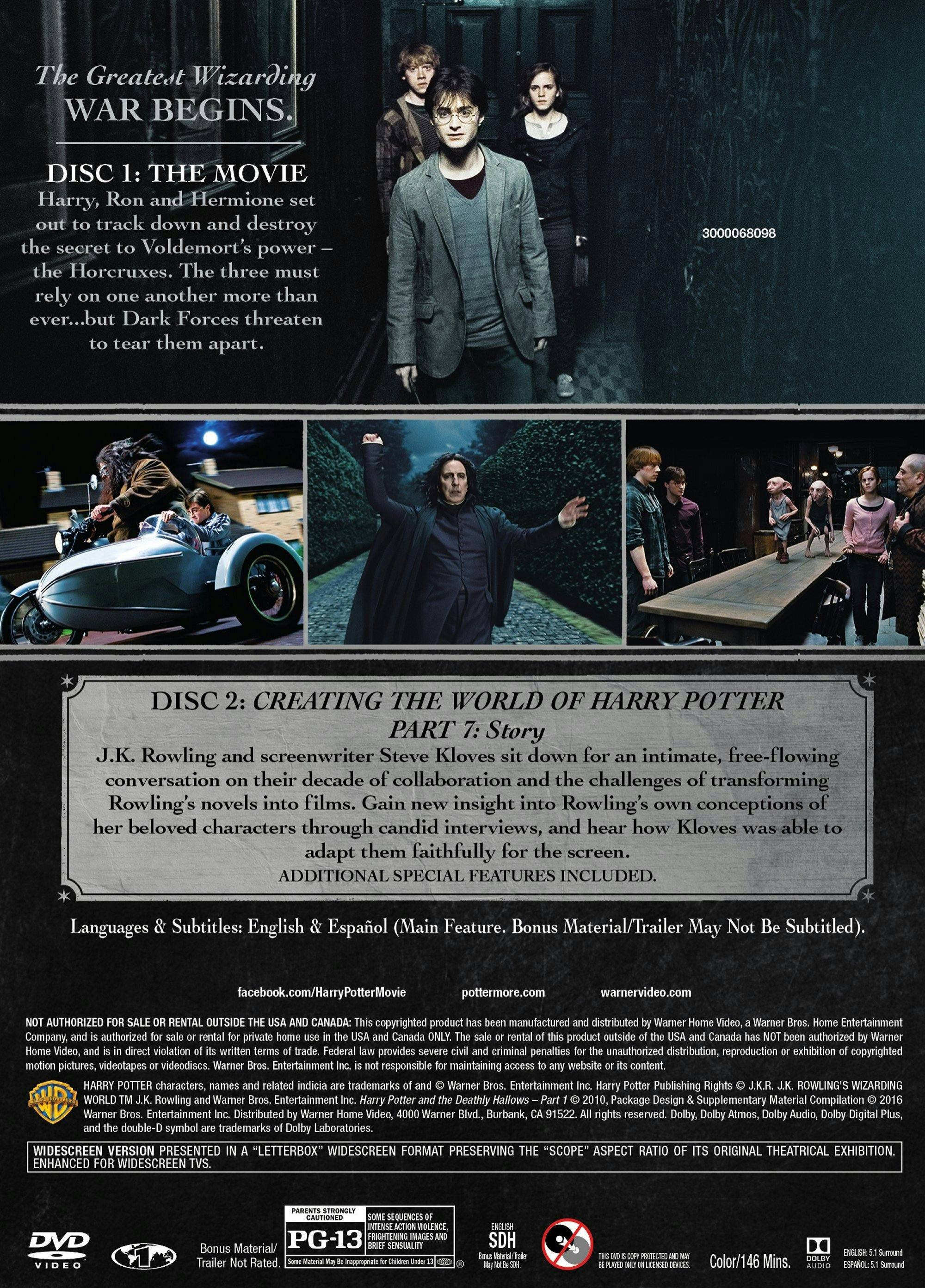 Angle. Harry Potter and the Deathly Hallows: Part 1 (Special Edition) [DVD].